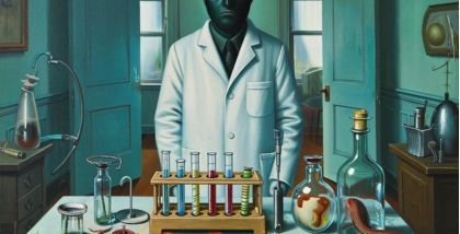 художник XX века, известный своими сюрреалистическими картинами, включающими мотивы медицины прошлого, в частности использование пиявок